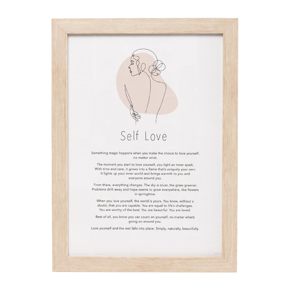 Splosh Gift Of Words plaque - Self Love