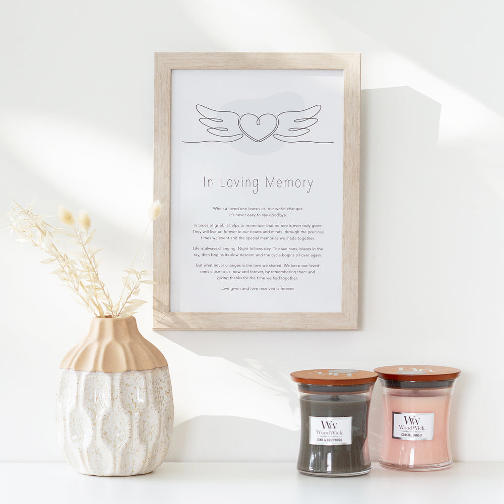 Splosh Gift Of Words plaque - In Loving Memory