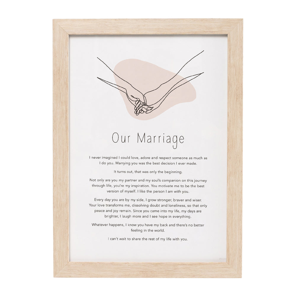 Splosh Gift Of Words plaque - Marriage