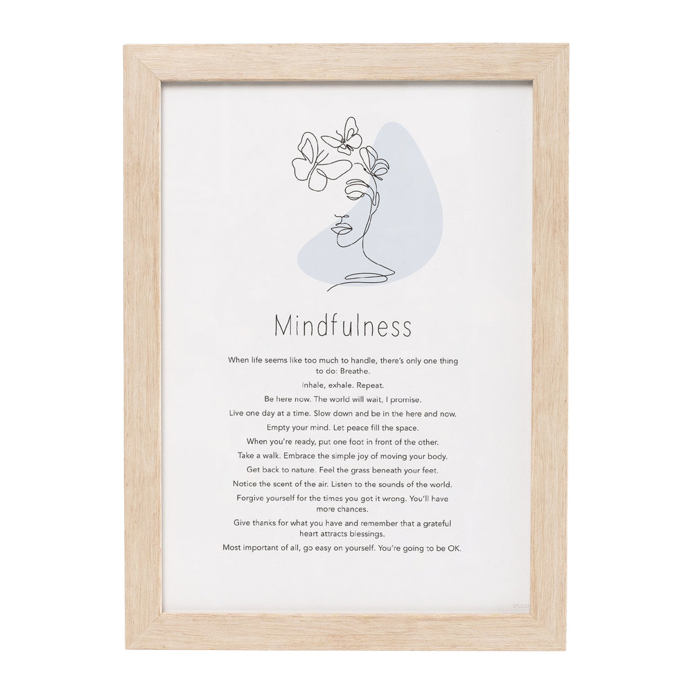 Splosh Gift Of Words plaque - Mindfulness