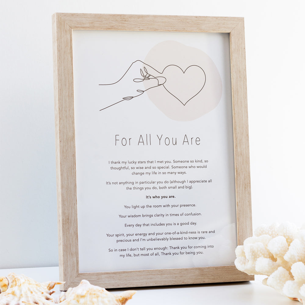 Splosh Gift Of Words plaque - For All You Are