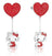 Couture Kingdom - Sanrio - Hello Kitty Crystal Heart Drop Earrings Silver