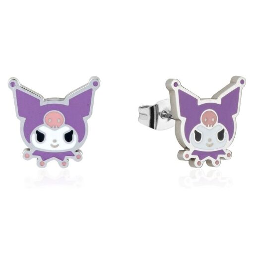 Couture Kingdom - Sanrio - Kuromi Stud Earrings Silver
