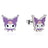 Couture Kingdom - Sanrio - Kuromi Stud Earrings Silver