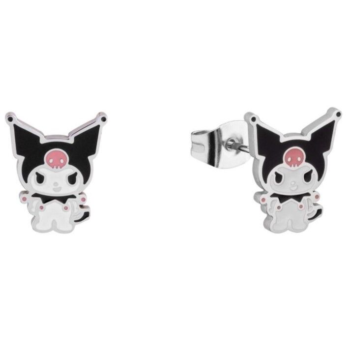 Couture Kingdom - Sanrio - Kuromi Stud Earrings Silver
