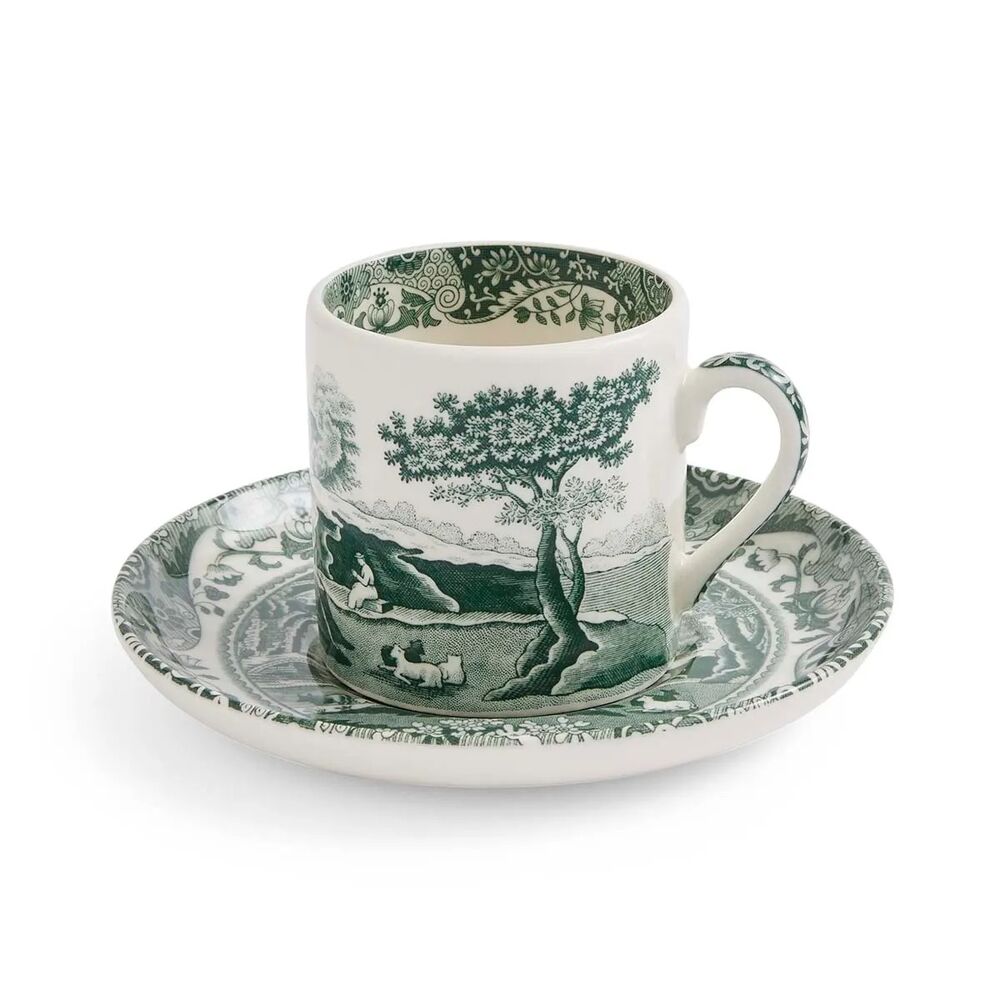 Spode Heritage Green Italian - Espresso Cup & Saucer (Set of 4)