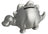 Russell Collection Money Bank - Pewter Finish Dinosaur