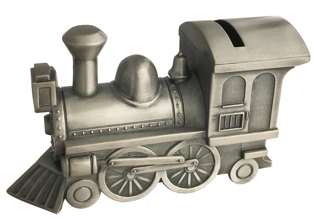 Russell Collection Money Bank - Pewter Finish Train