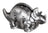 Russell Collection Money Bank - Pewter Finish Triceratops