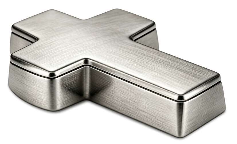 Russell Collection - Pewter Finish Cross Rosary Box