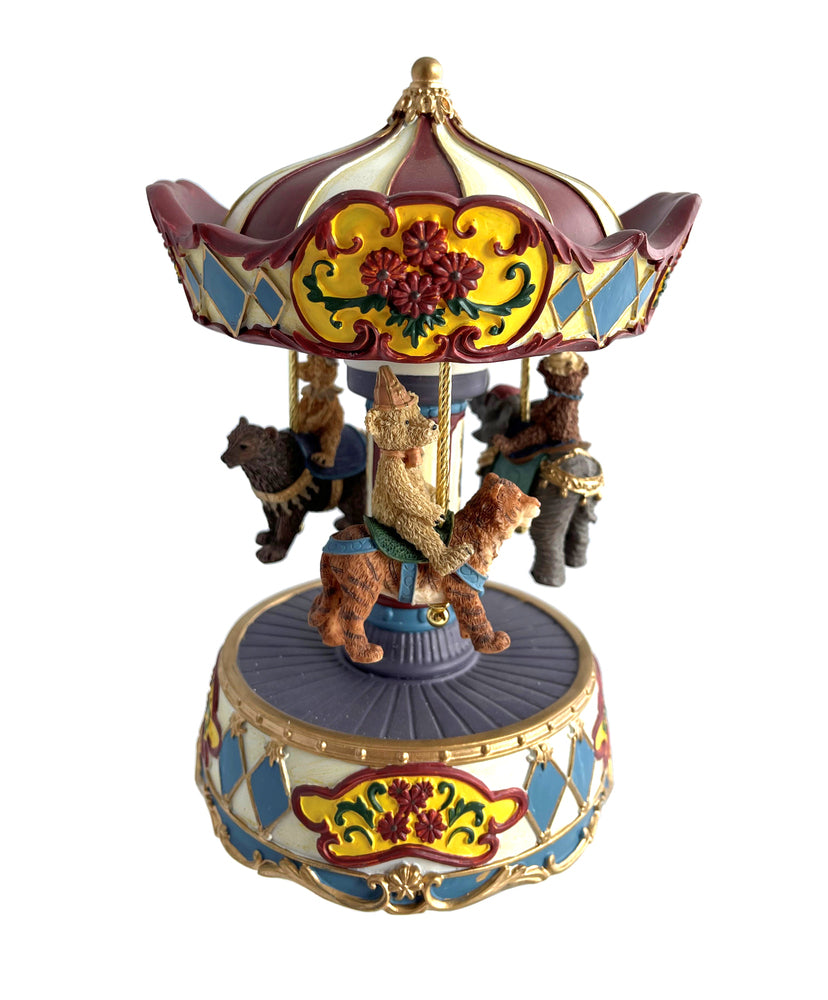 Russell Collection Carousel - 3 Teddy Bears Riding Animals