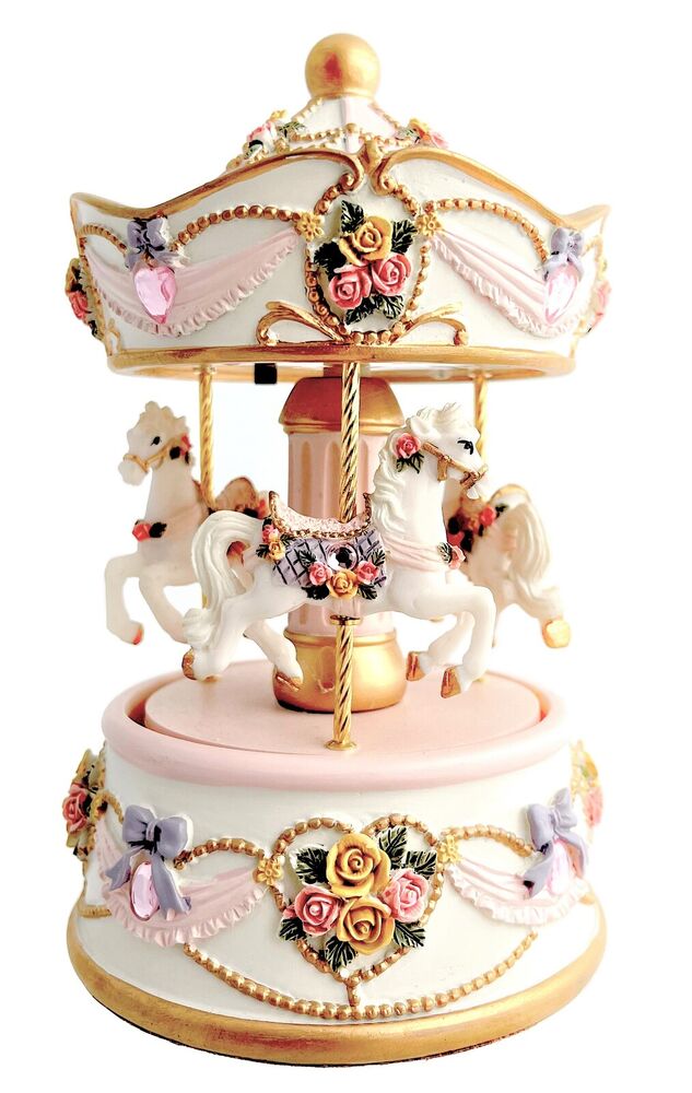 Russell Collection Carousel - 3 Horse Petite Rose
