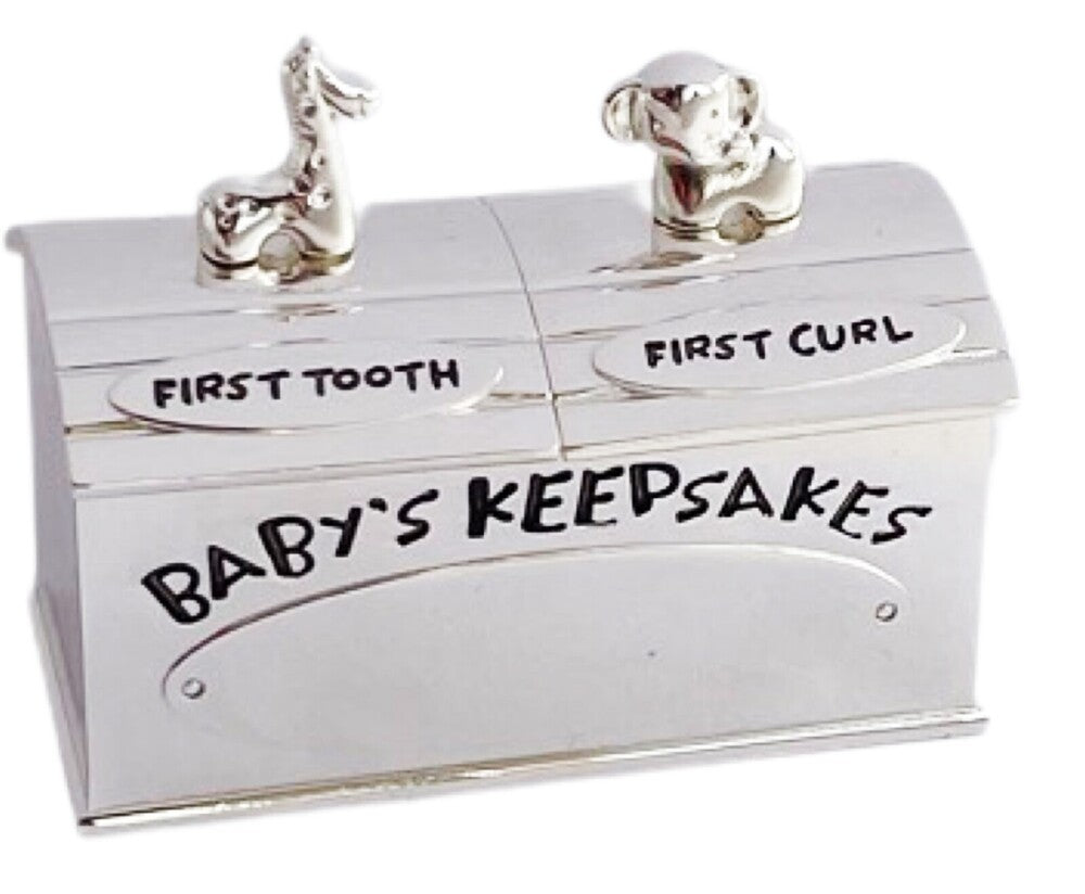 Russell Collection Tooth & Curl Box - Silver Plated Animals