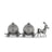 Russell Collection - Pewter Finish Mini Pumpkin First Tooth & Curl Carraige