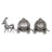 Russell Collection - Pewter Finish Mini Pumpkin First Tooth & Curl Carraige
