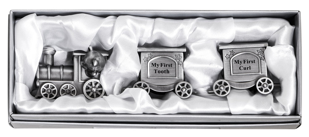 Russell Collection Tooth & Curl Boxes - Mint Train with Cars
