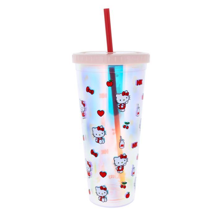 Hello Kitty Pretty In Pink - Beaker & Straw