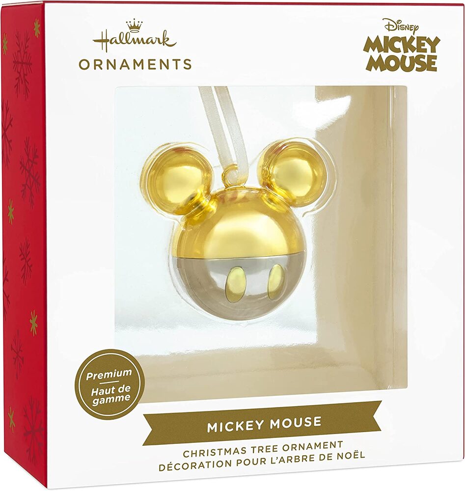 Hallmark Metal Hanging Ornament - Disney Gold Mickey Mouse