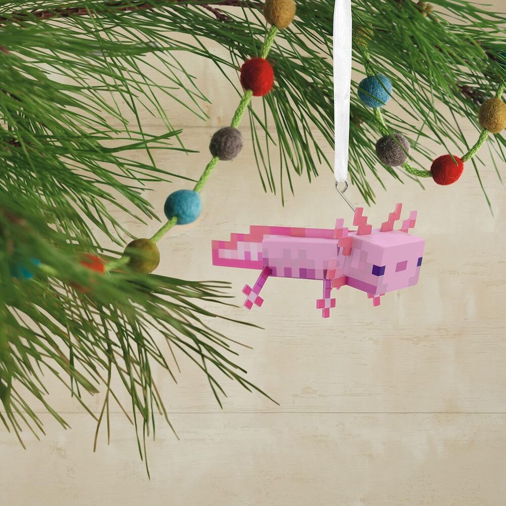 Hallmark Resin Hanging Ornament - Minecraft Axolotl