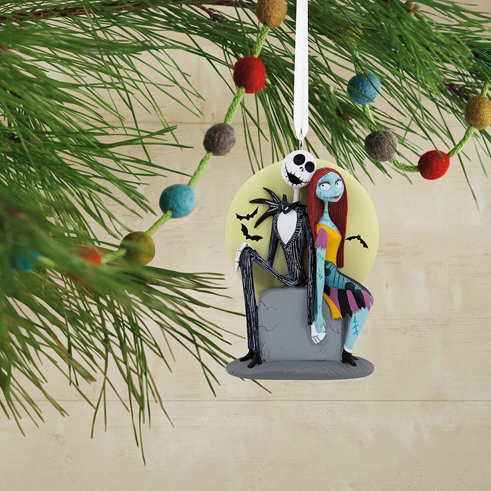 Hallmark Resin Hanging Ornament - Disney Nightmare Before Christmas Jack And Sally