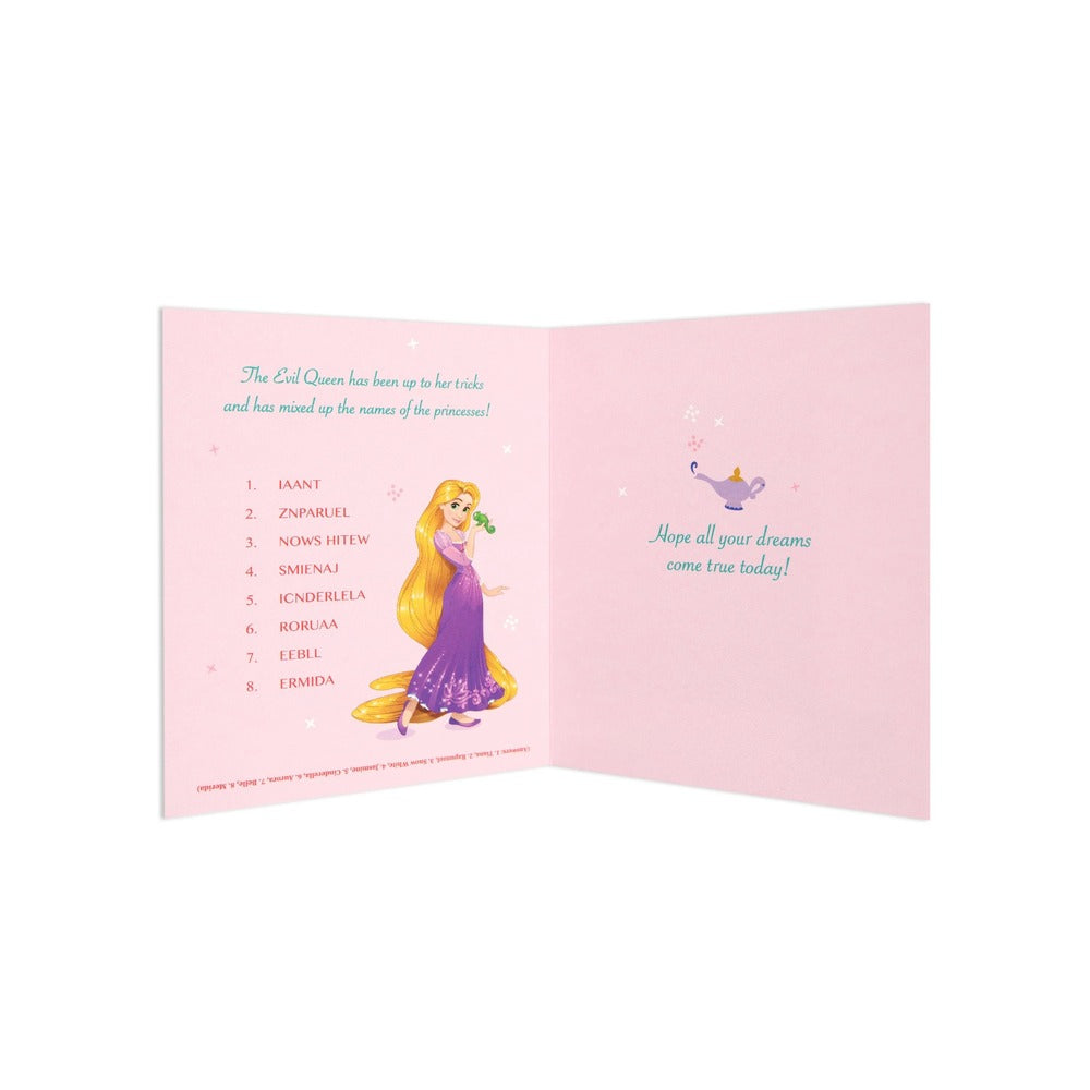 Hallmark Card - Disney Princess Birthday Activity Card