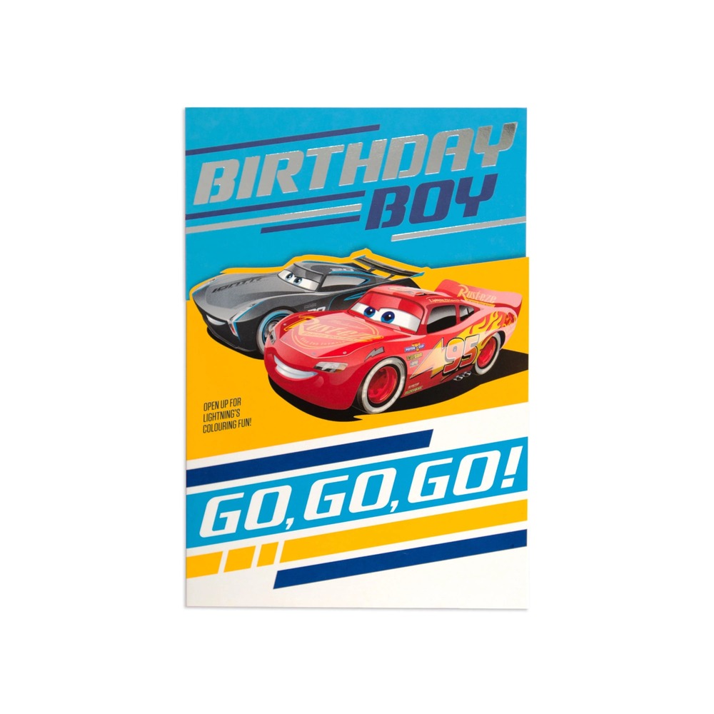 Hallmark Card - Disney Pixar Cars Birthday Boy Activity Card