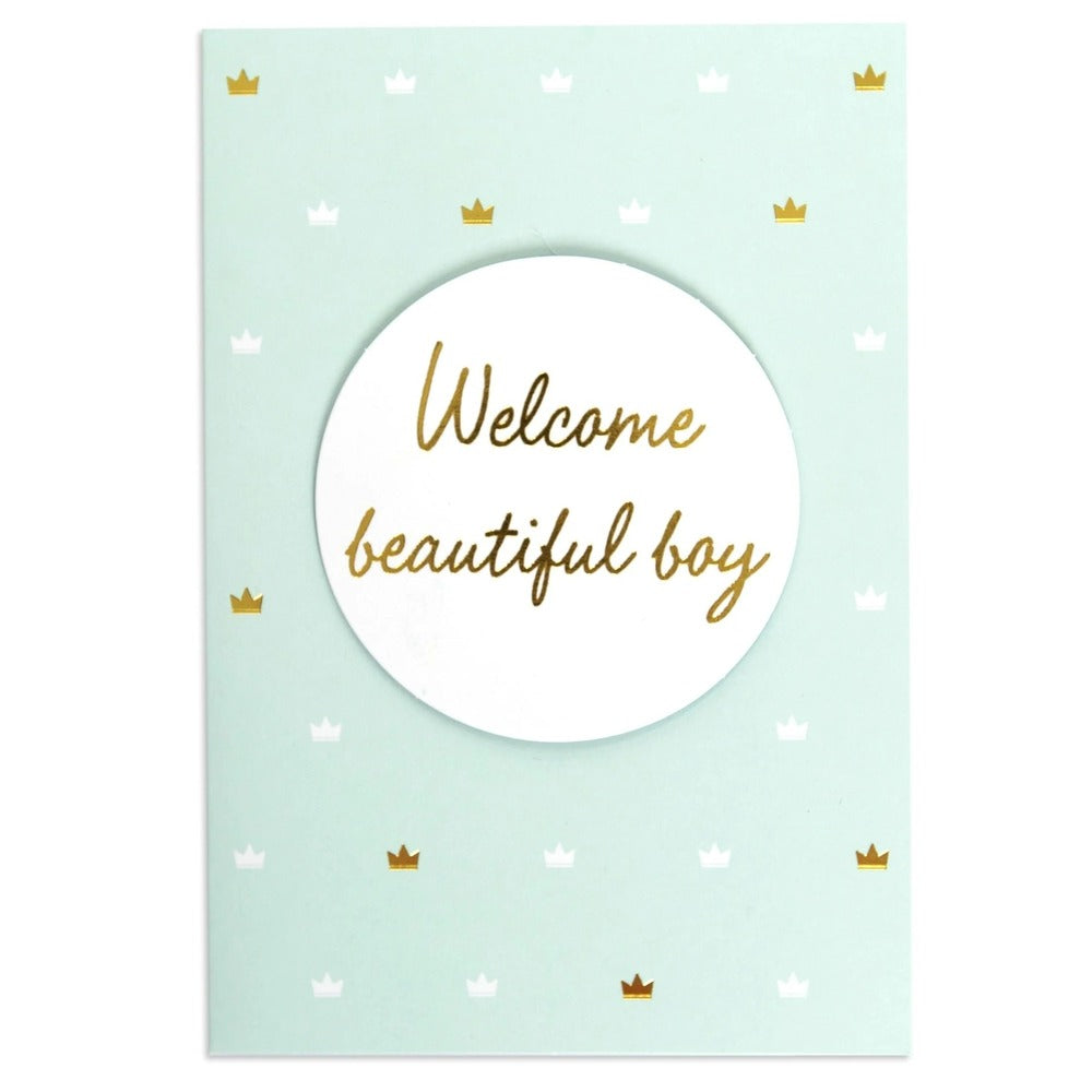 Hallmark Card - Welcome Beautiful Boy Baby Card