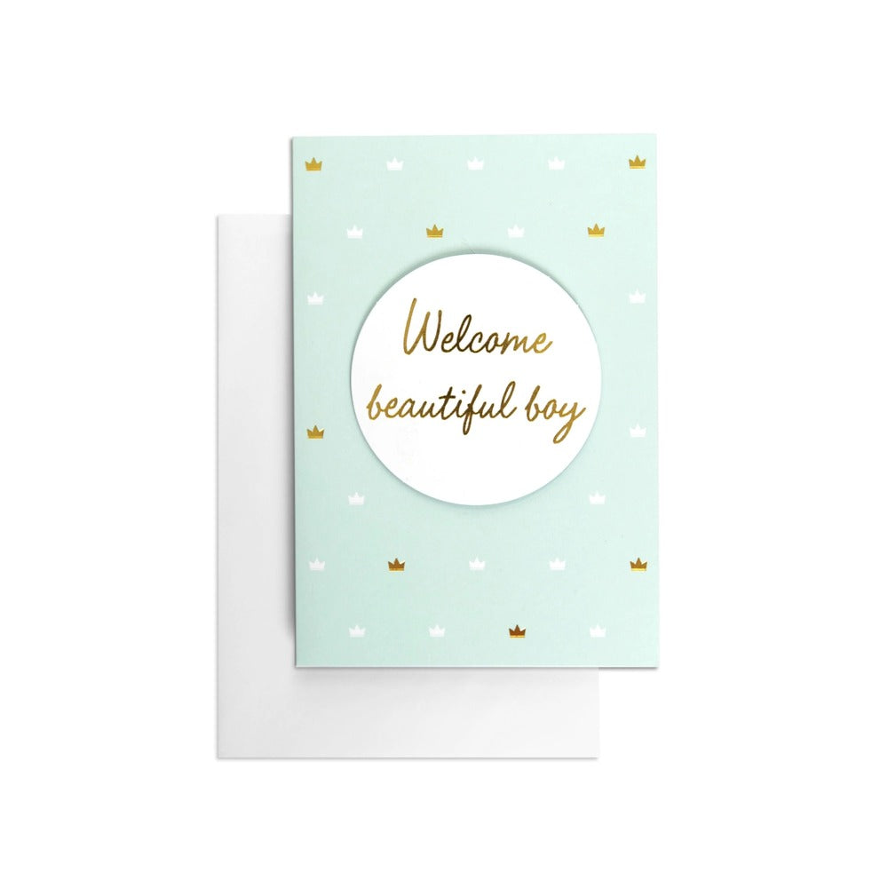 Hallmark Card - Welcome Beautiful Boy Baby Card