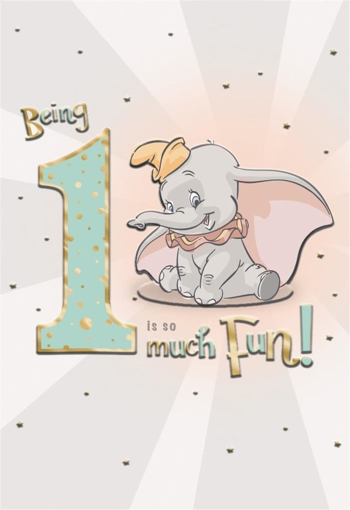 Hallmark Card - Disney Dumbo 1st Birthday Card