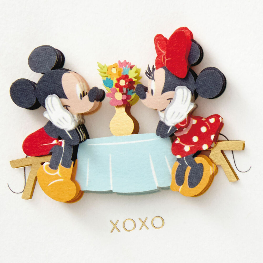 Hallmark Card - Signature Studio Disney Mickey & Minnie Mouse XOXO Card