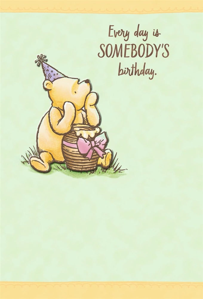Hallmark Card - Disney Classic Winnie the Pooh Birthday Card