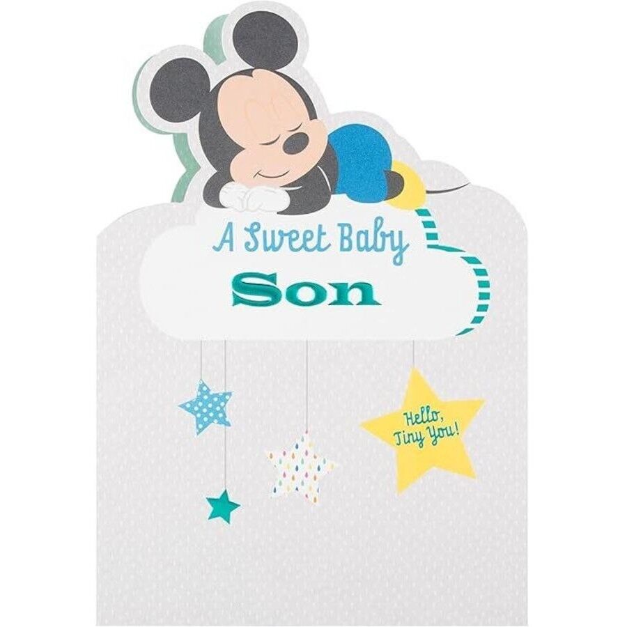 Hallmark Card - Disney Mickey Mouse Sweet Baby Son Card