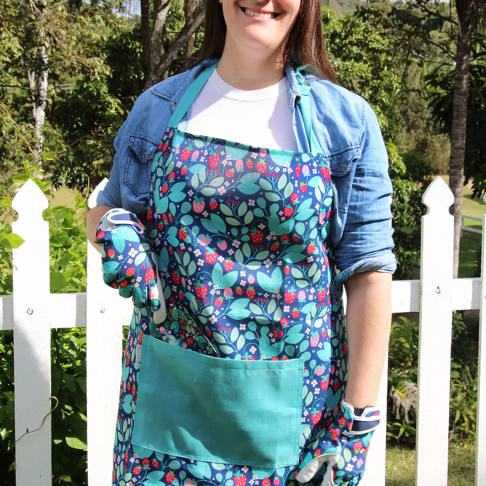 Home Grown Garden Apron - Strawberries