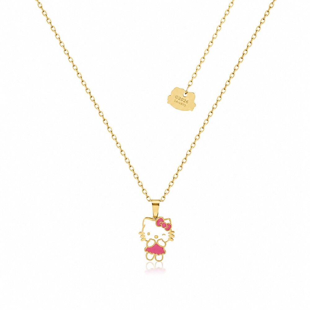 Couture Kingdom - Sanrio - Hello Kitty Pink Dress Necklace Gold – Li'l ...