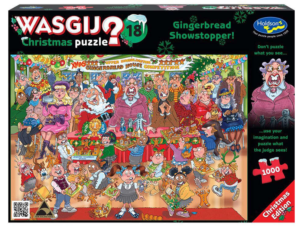 Wasgij? Puzzle 1000pc - Xmas 18 - Gingerbread Showstopper!