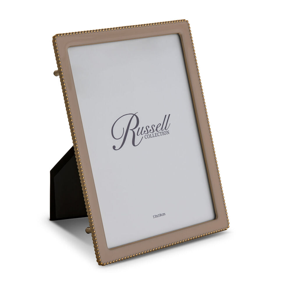 Russell Collection Frame - Blush & Gold Tone Beaded Frame 5x7in
