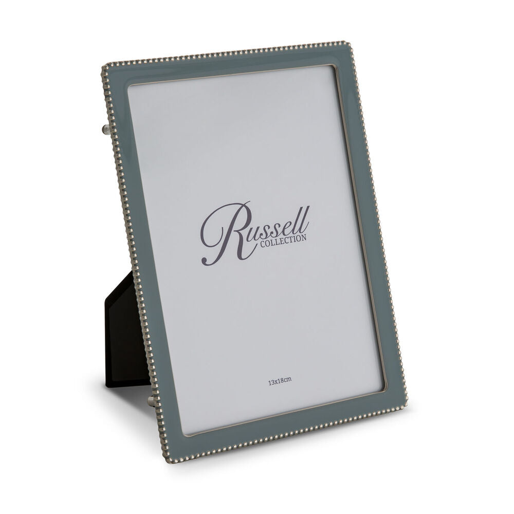 Russell Collection Frame - Dove Grey & Nickel Beaded Frame 5x7in