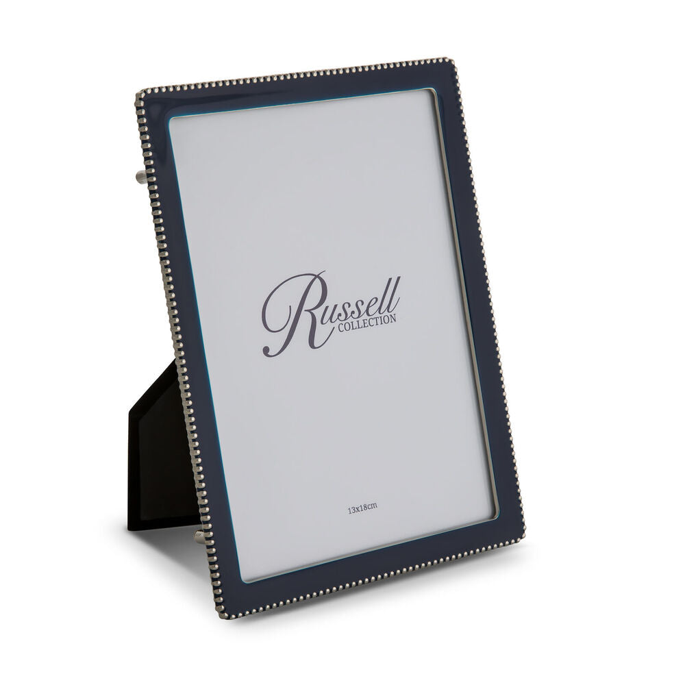Russell Collection Frame - Navy & Nickel Beaded Frame 5x7in