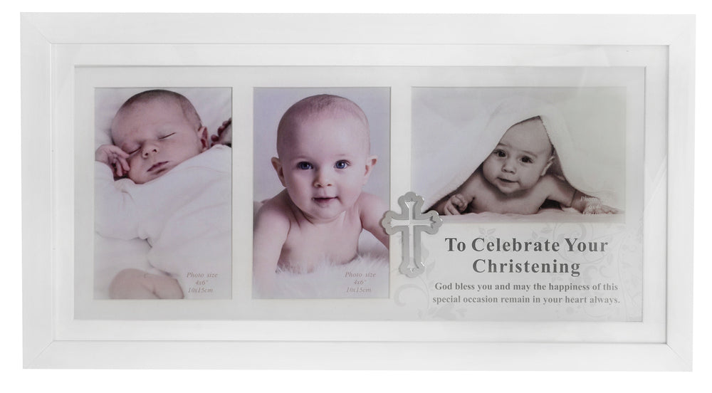 Russell Collection Photo Frame - Christening (3 Openings)
