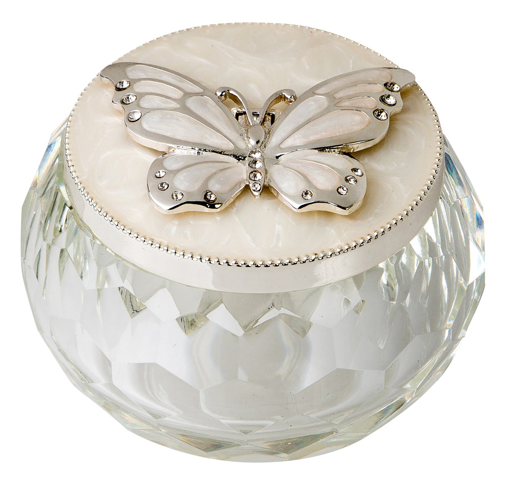 Russell Collection - Glass Butterfly Jewellery Box
