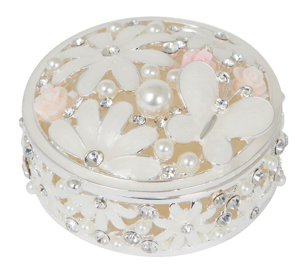 Russell Collection - Epoxy Roses and Butterfly Trinket Box