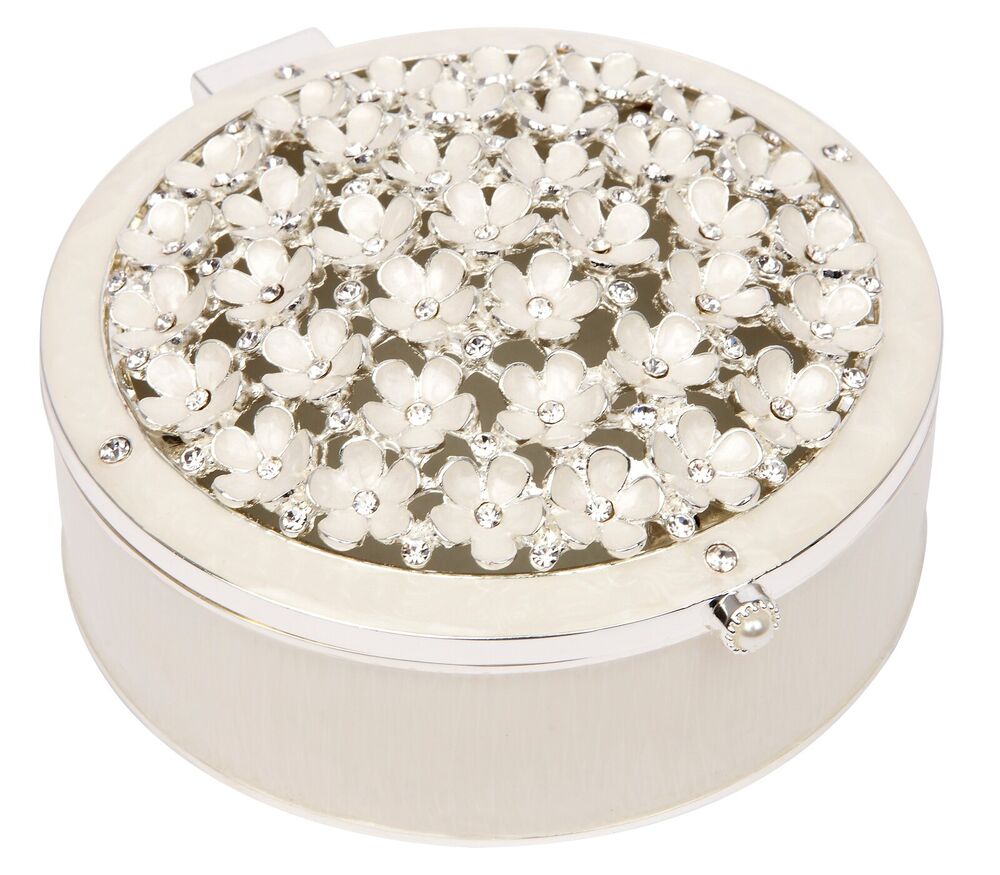 Russell Collection - Epoxy Embossed Flowers Trinket Box