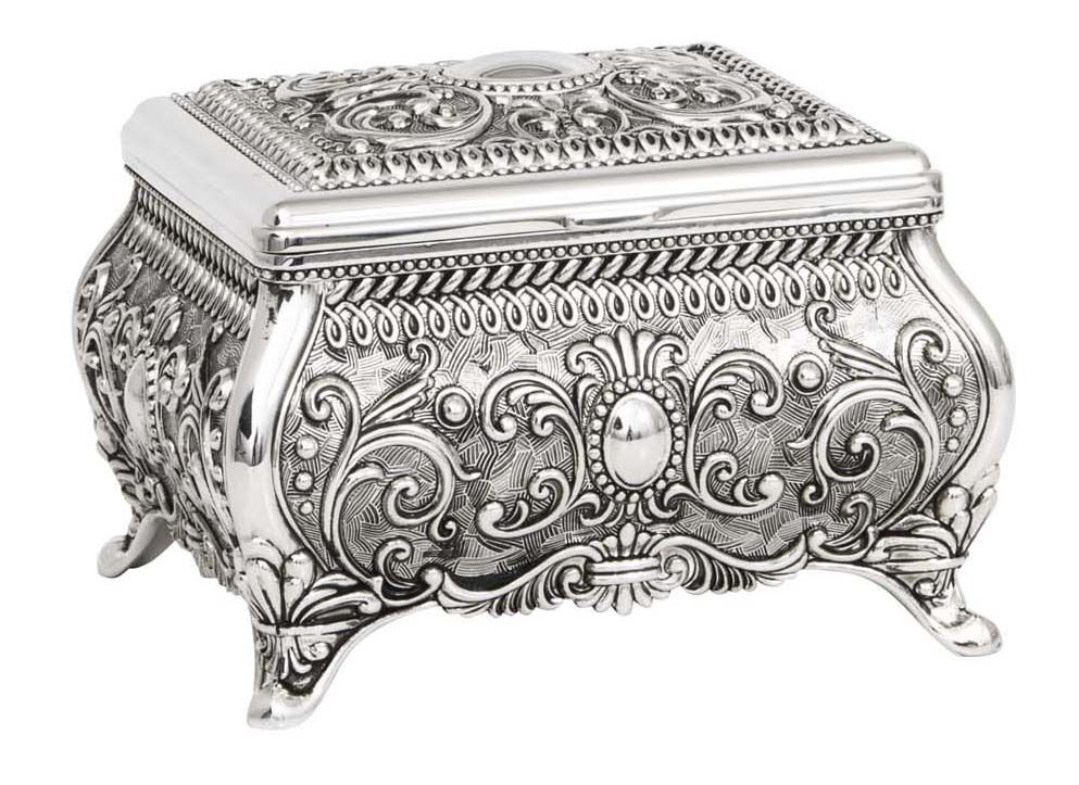 Russell Collection - Silver Plated Beatrix Jewellery Box