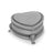 Russell Collection - Pewter Finish Heart-Shaped Footed Jewellery Box Small