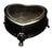Russell Collection - Pewter Finish Heart-Shaped Footed Jewellery Box Large