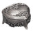 Russell Collection - Pewter Finish Heart-Shaped Jewellery Box with Roses