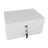 Russell Collection - White Glass 3 Drawer Jewellery Box 34cm