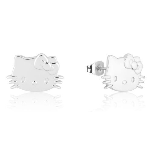 Couture Kingdom - Sanrio - Precious Metal Hello Kitty Stud Earrings Silver