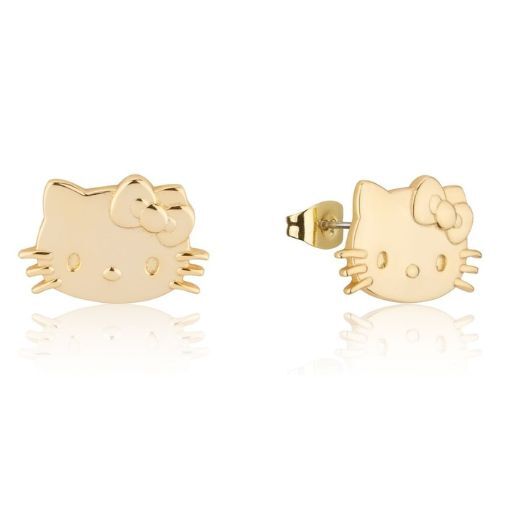 Couture Kingdom - Sanrio - Precious Metal Hello Kitty Stud Earrings Gold
