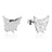 Couture Kingdom - Sanrio - Precious Metal Kuromi Stud Earrings Silver